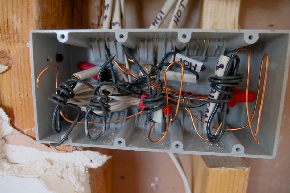electrician running new copper wiring through a residential wall